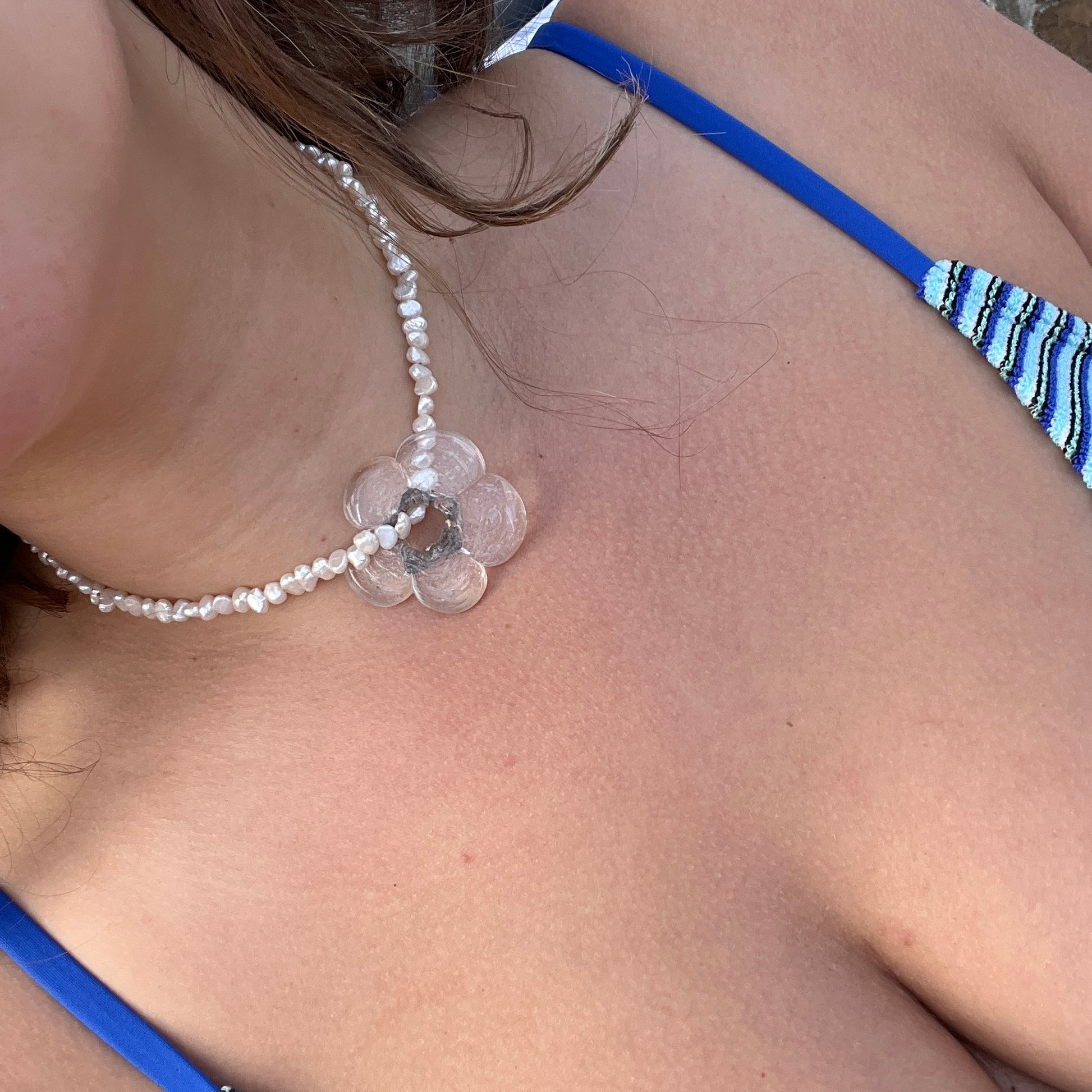 Limited Edition Pearl Chunky Flower Necklace
