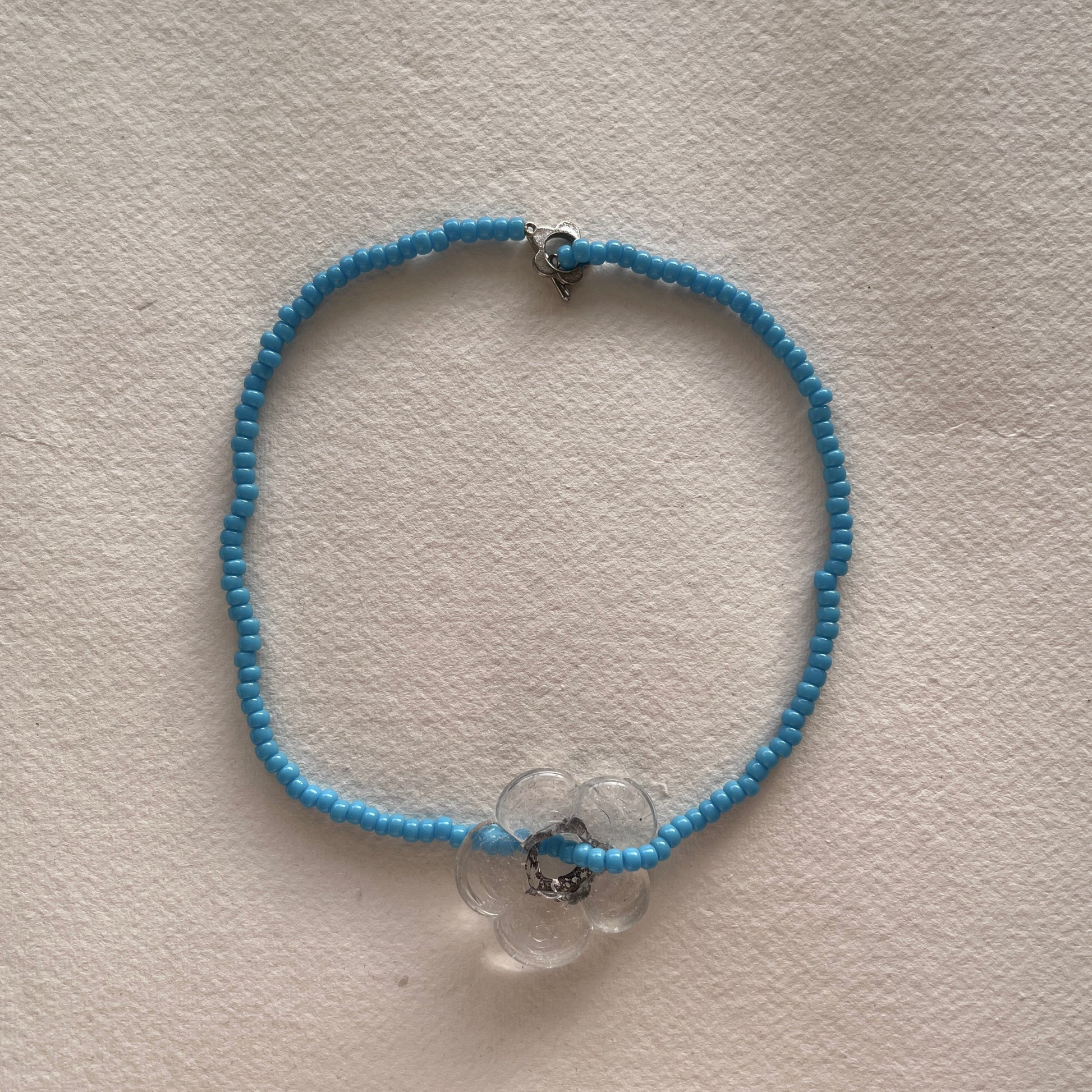 Limited Edition Aqua Chunky Flower Necklace
